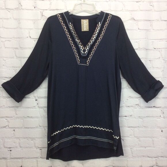 Anthropologie Dolan Left Coast Collection Tunic Women's Size M Embroidered Boho - Picture 2 of 10